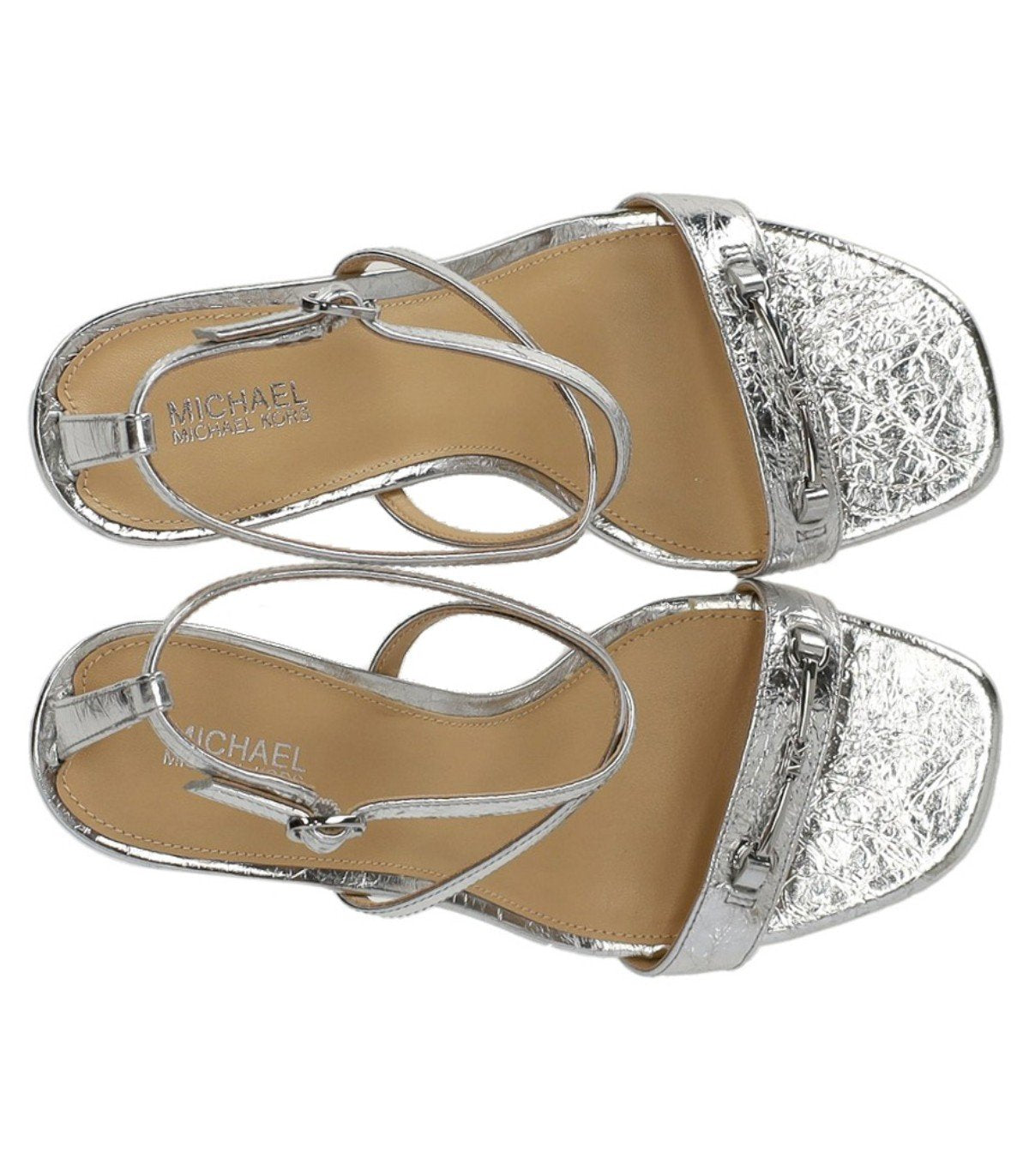 MICHAEL KORS LENA SILVER HEELED SANDAL