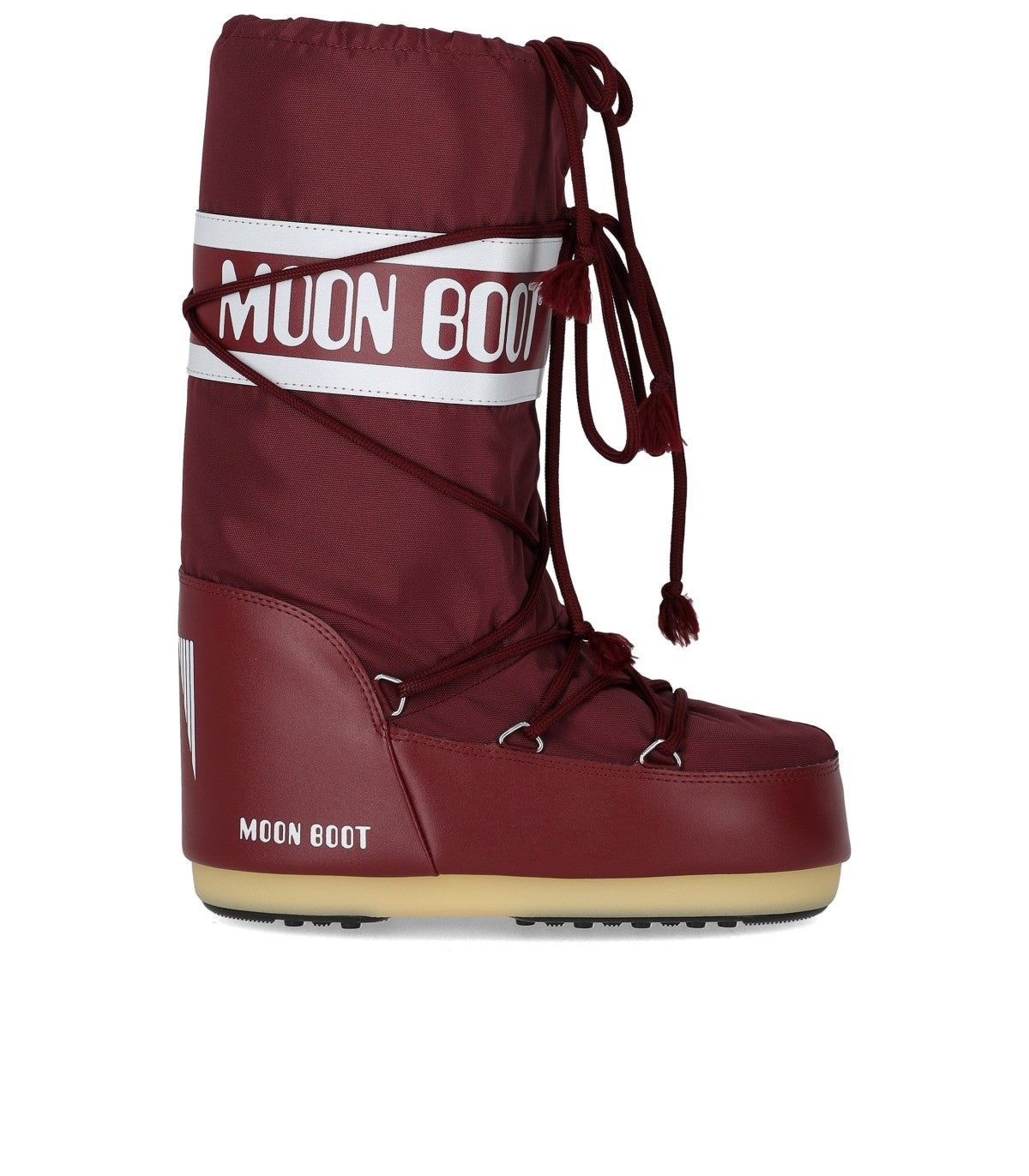 MOON BOOT ICON NYLON BURGUNDY SNOW BOOT