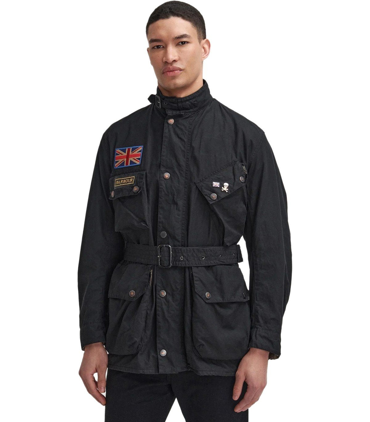 BARBOUR INTERNATIONAL STEVE MCQUEEN 60TH ANNIVERSARY WAX SCHWARZE JACKE