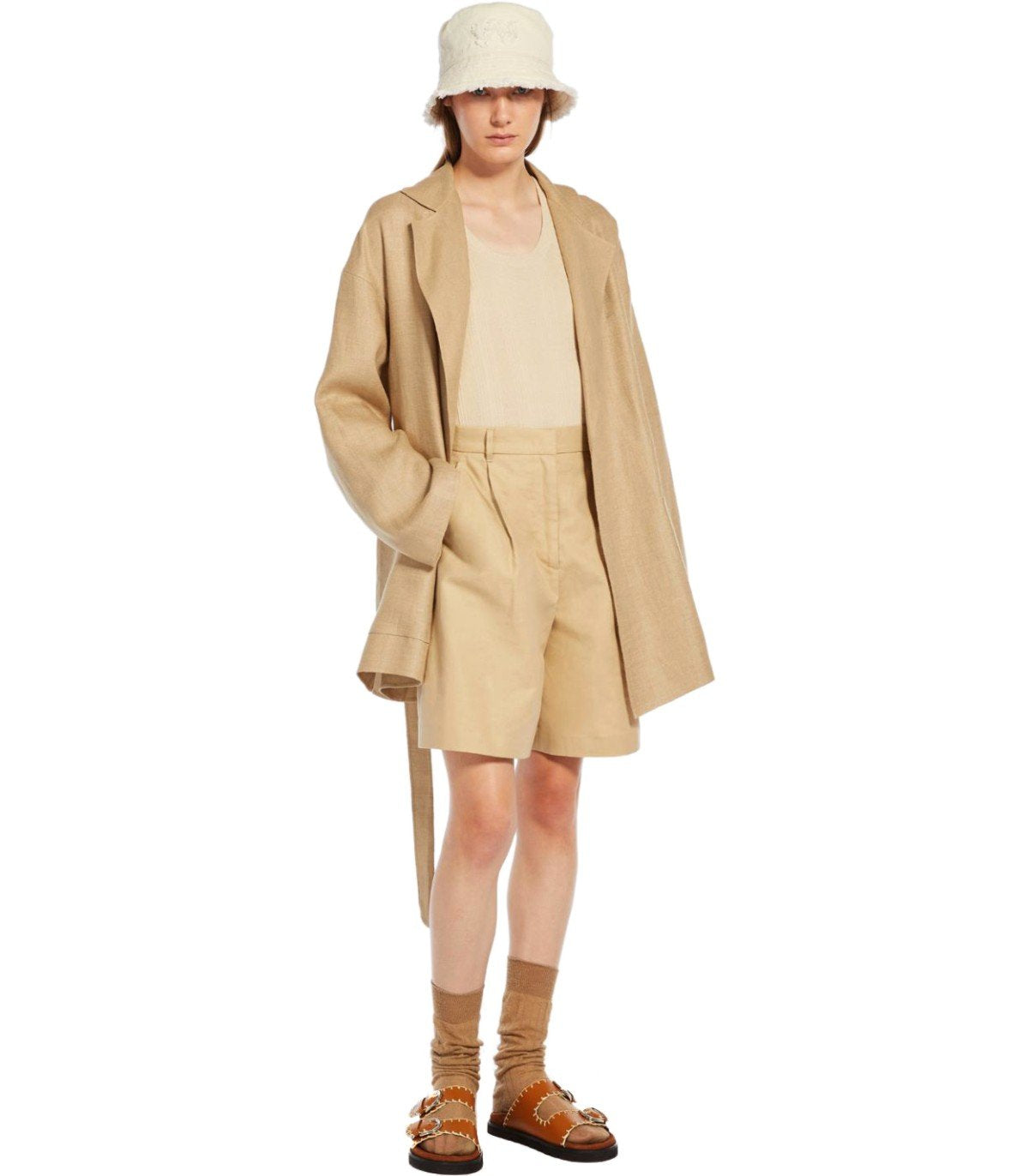 MAX MARA WEEKEND ECUBA BEIGE BERMUDA SHORTS