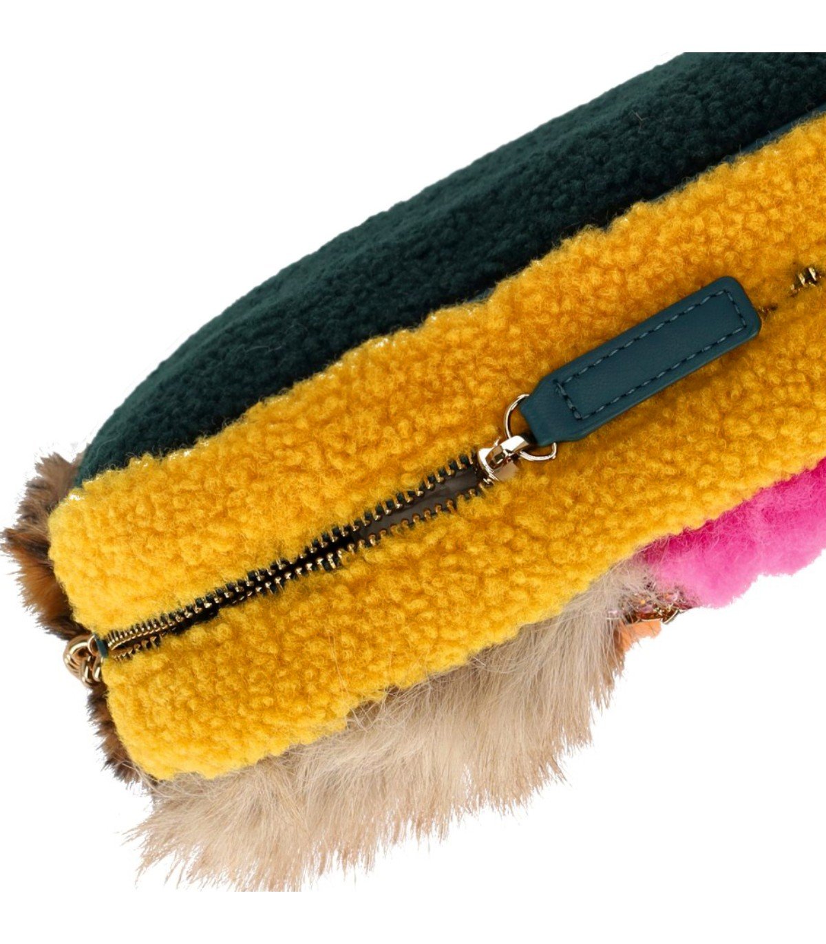 KURT GEIGER HOXTON FUR MULTICOLORED CROSSBODY BAG