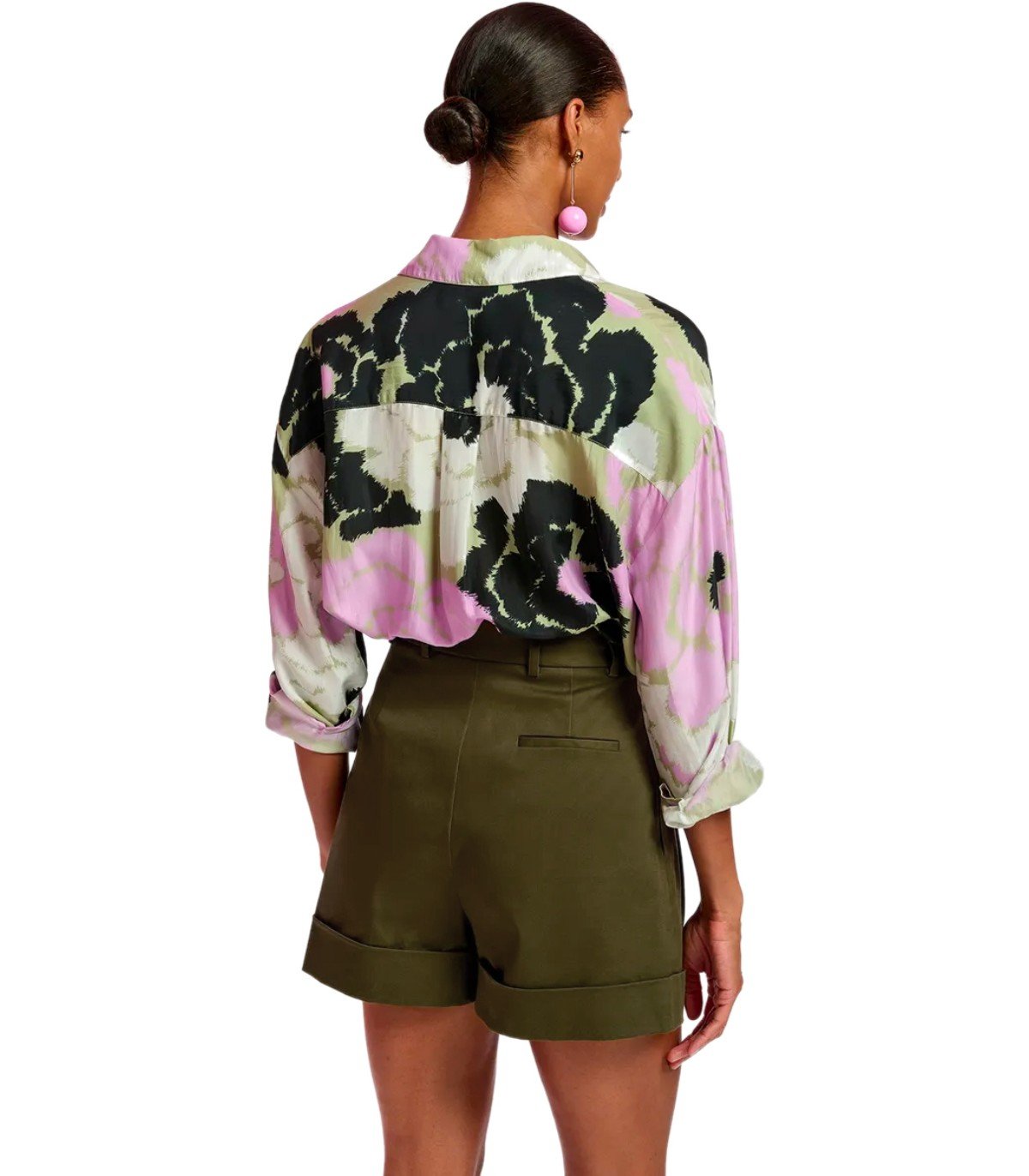 ESSENTIEL ANTWERP FAINT MILITARY GREEN SHORTS