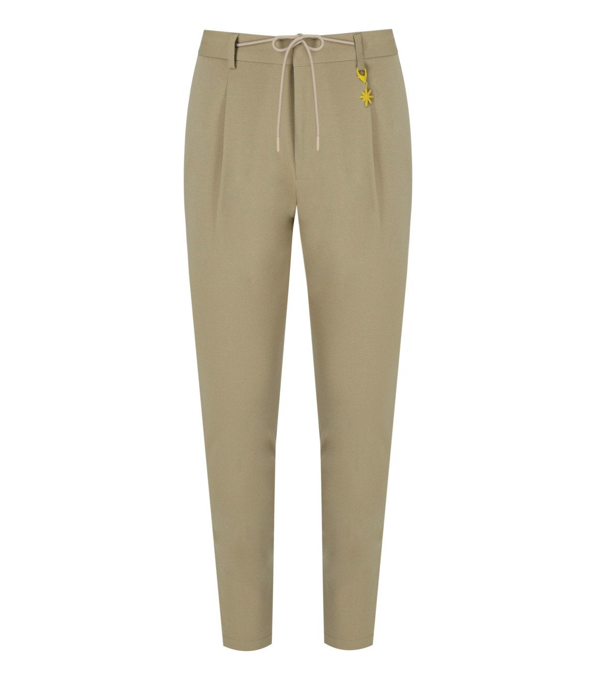 MANUEL RITZ BEIGE COTTON REGULAR FIT PANTS