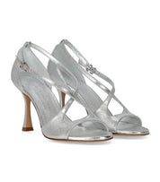 SERGIO LEVANTESI HONEY SILVER HEELED SANDAL