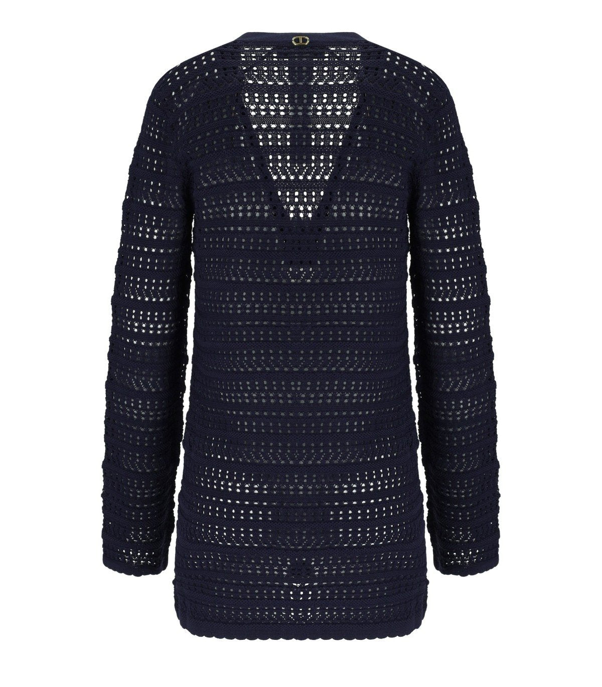 TWINSET BLUE PERFORATED CARDIGAN