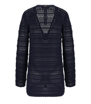 TWINSET BLUE PERFORATED CARDIGAN