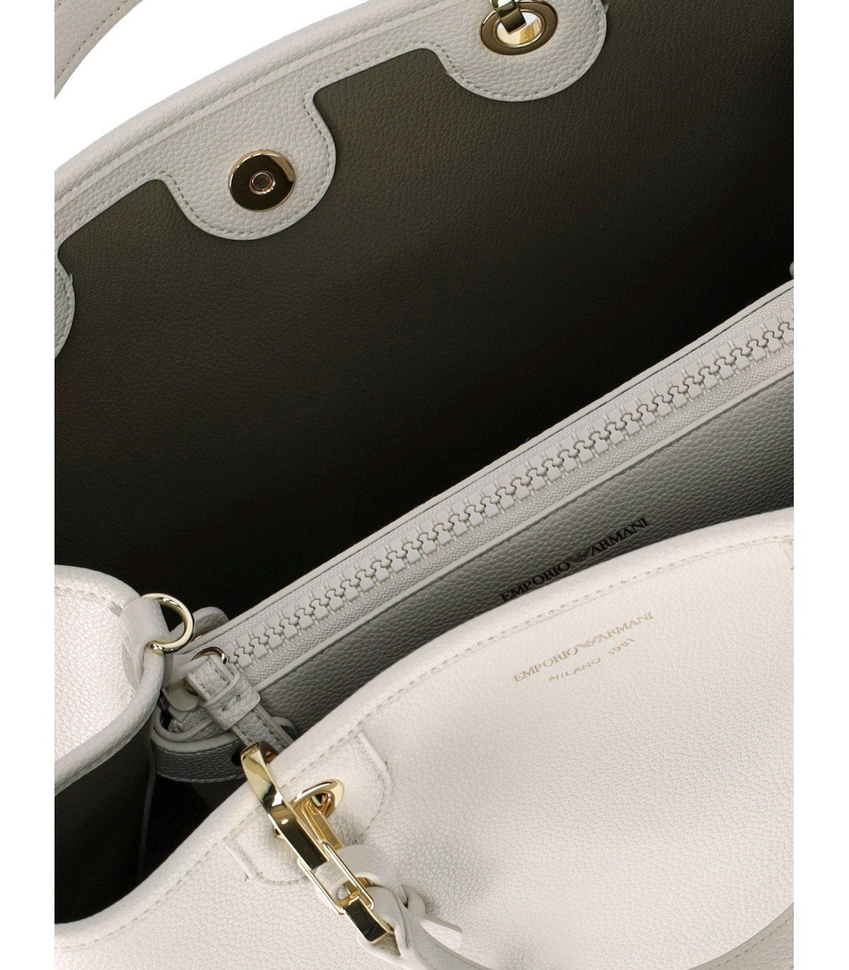 EMPORIO ARMANI MYEA CORDA TERRA MEDIUM SHOPPING BAG