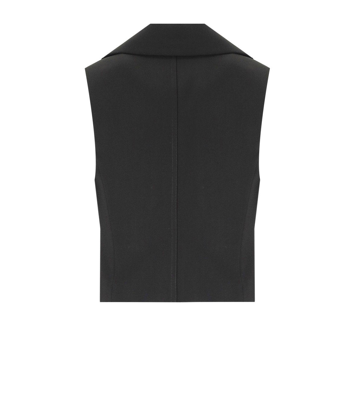 GANNI CREPE BLACK VEST