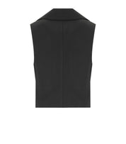 GANNI CREPE BLACK VEST