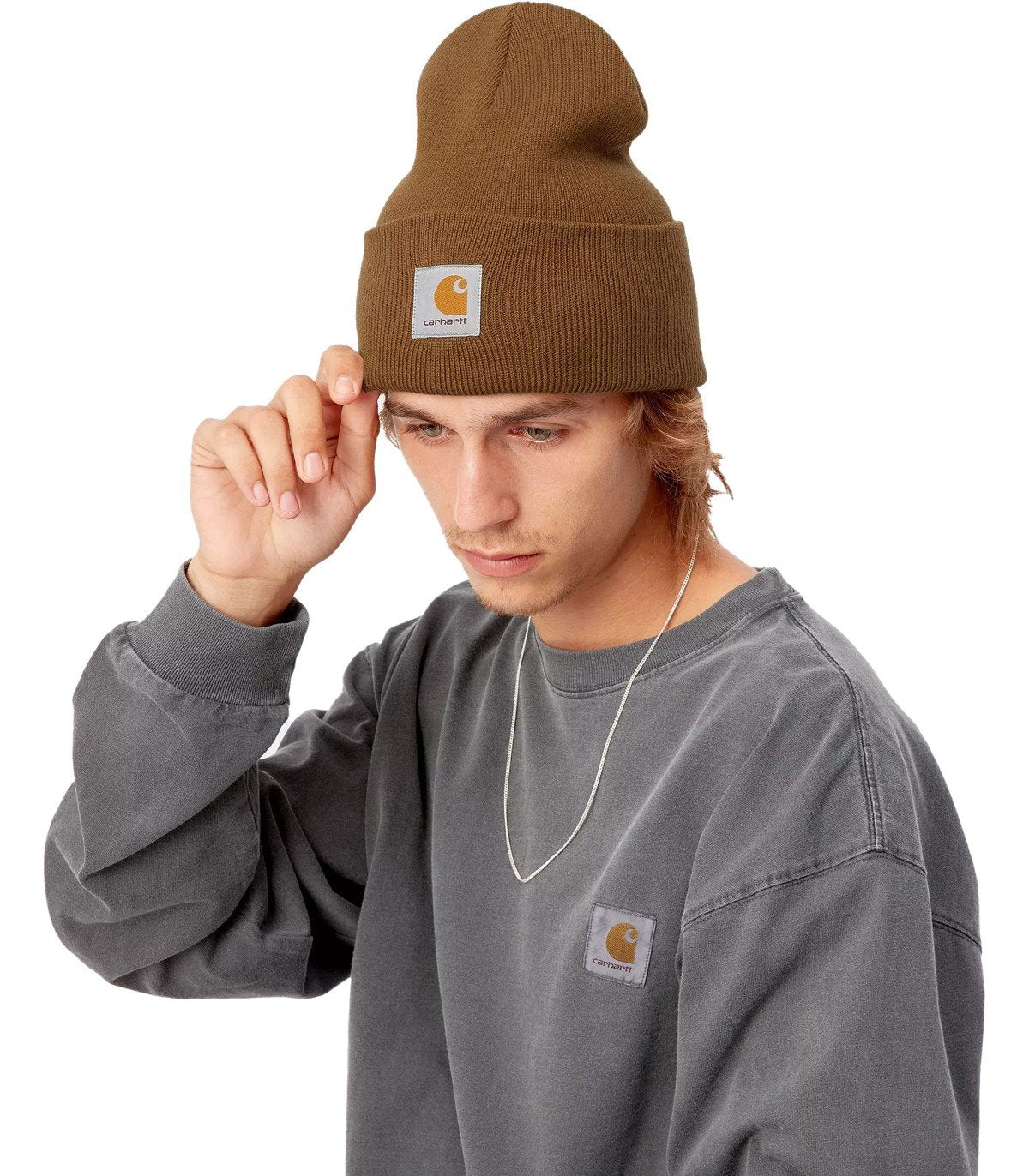 CARHARTT WIP ACRYLIC WATCH HAMILTON BROWN BEANIE