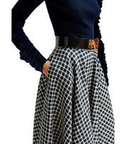 ESSENTIEL ANTWERP HAT DARK BLUE MIDI SKIRT