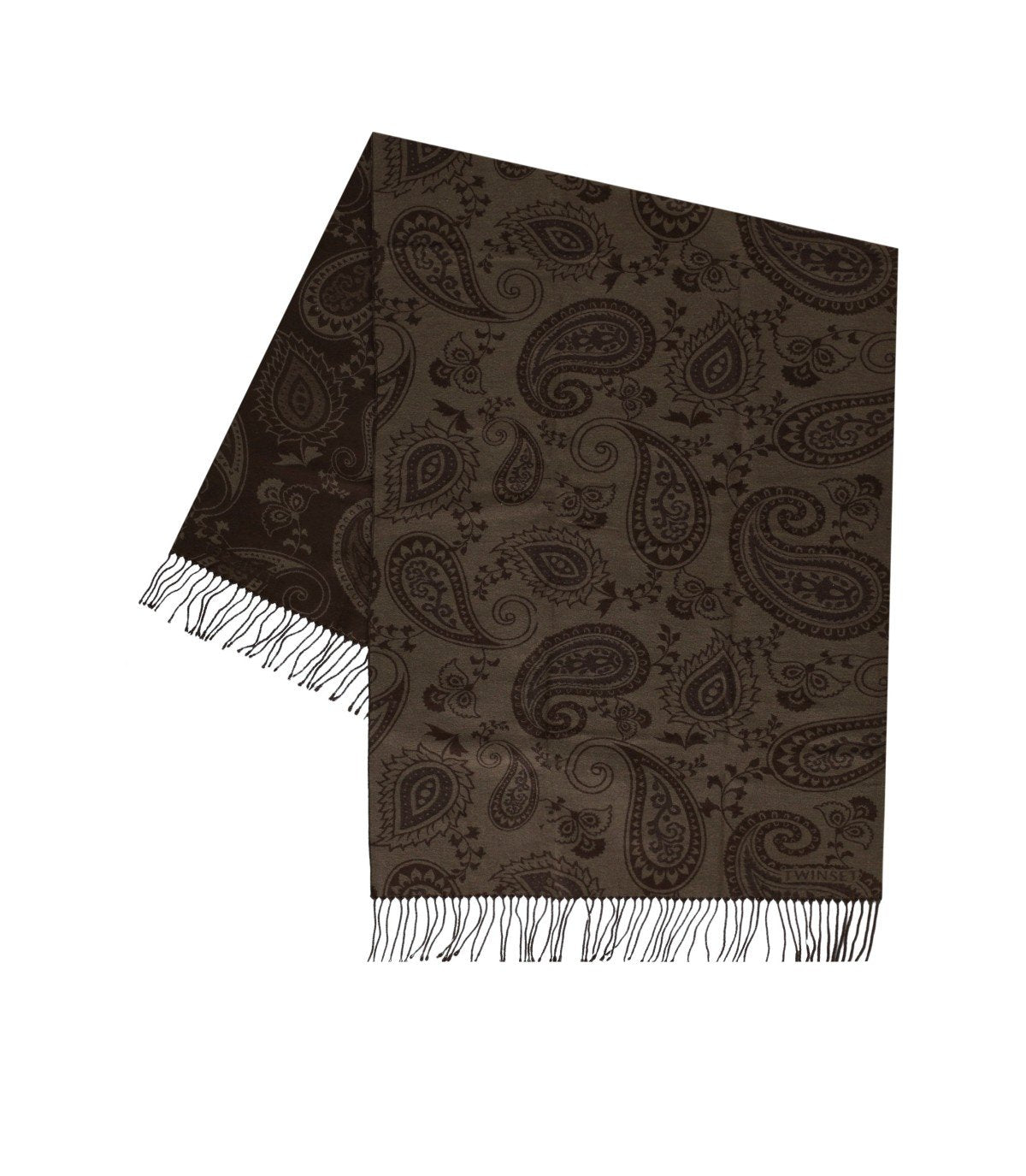 TWINSET BROWN PAISLEY SCARF