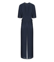 TWINSET DARK BLUE PLEATED JUMPSUIT