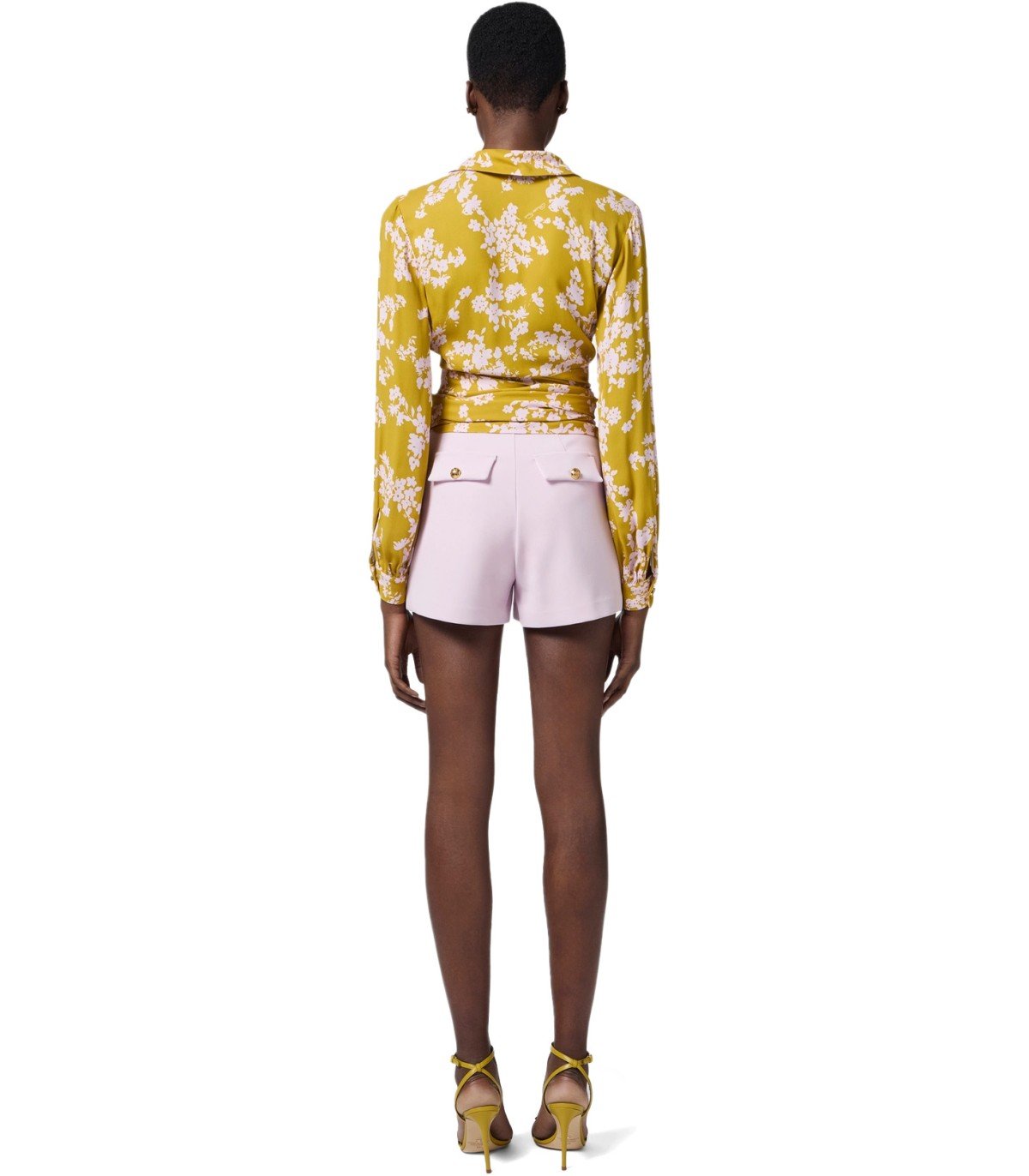 ELISABETTA FRANCHI QUARZO SHORTS WITH HORSEBIT