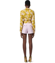 ELISABETTA FRANCHI QUARZO SHORTS WITH HORSEBIT