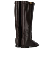 VIA ROMA 15 SANTA MONICA DARK BROWN HIGH BOOT WITH PADLOCK