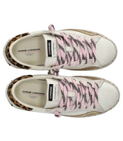 CRIME LONDON DISTRESSED PLATFORM WHITE SNEAKER