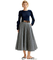 ESSENTIEL ANTWERP HAT DARK BLUE MIDI SKIRT
