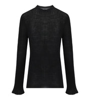 CRUNA CONNIE BLACK RIBBED SWEATER