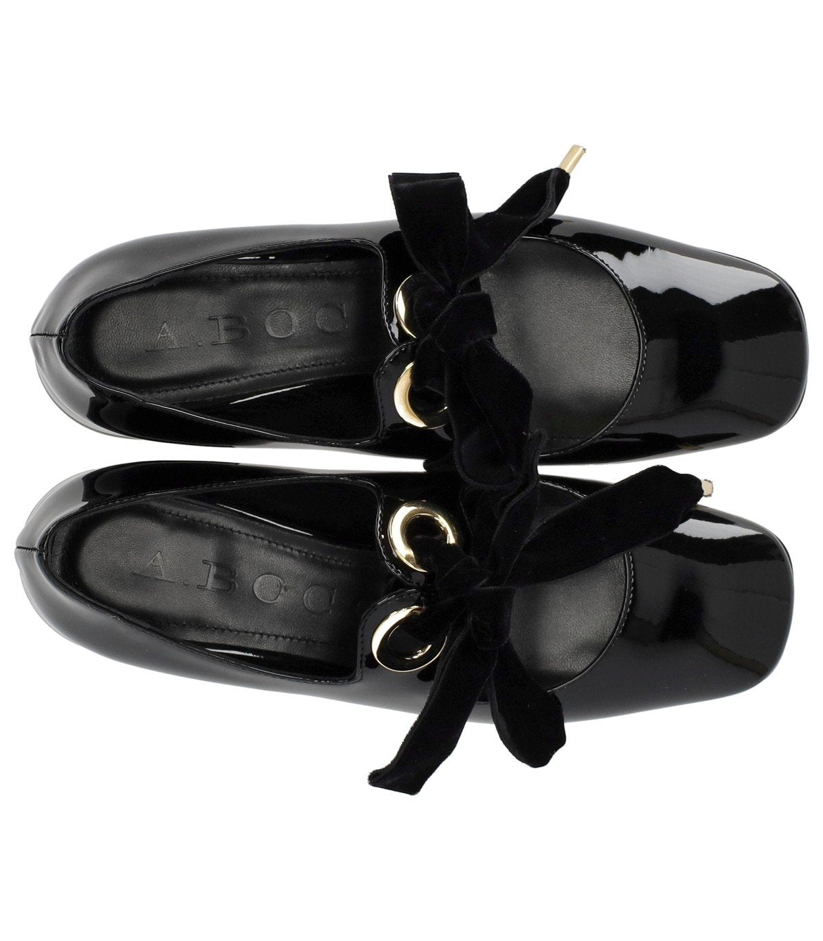 A.BOCCA MARY JANE BLACK BALLET FLAT WITH BOW