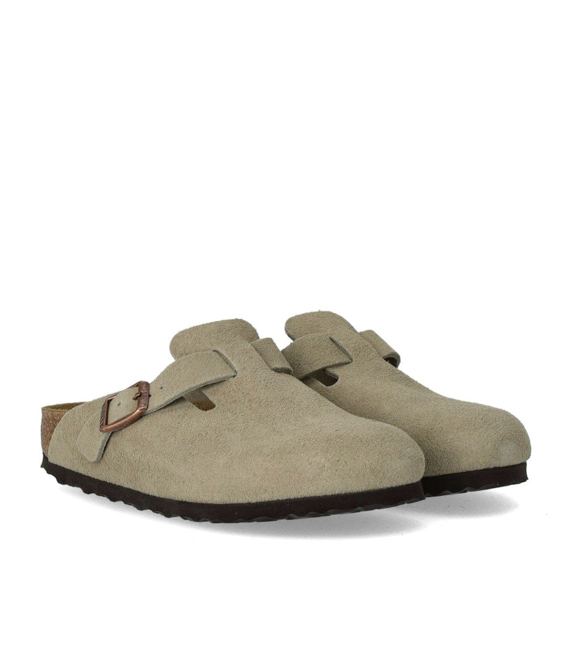 BIRKENSTOCK BOSTON SUEDE TAUPE CLOG