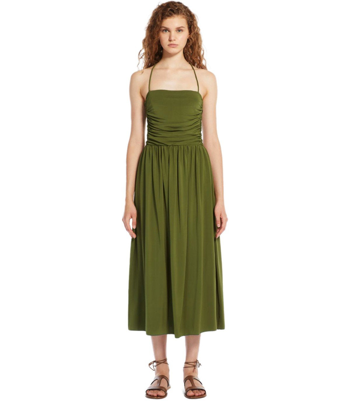 MAX MARA WEEKEND GHIA GREEN MIDI DRESS