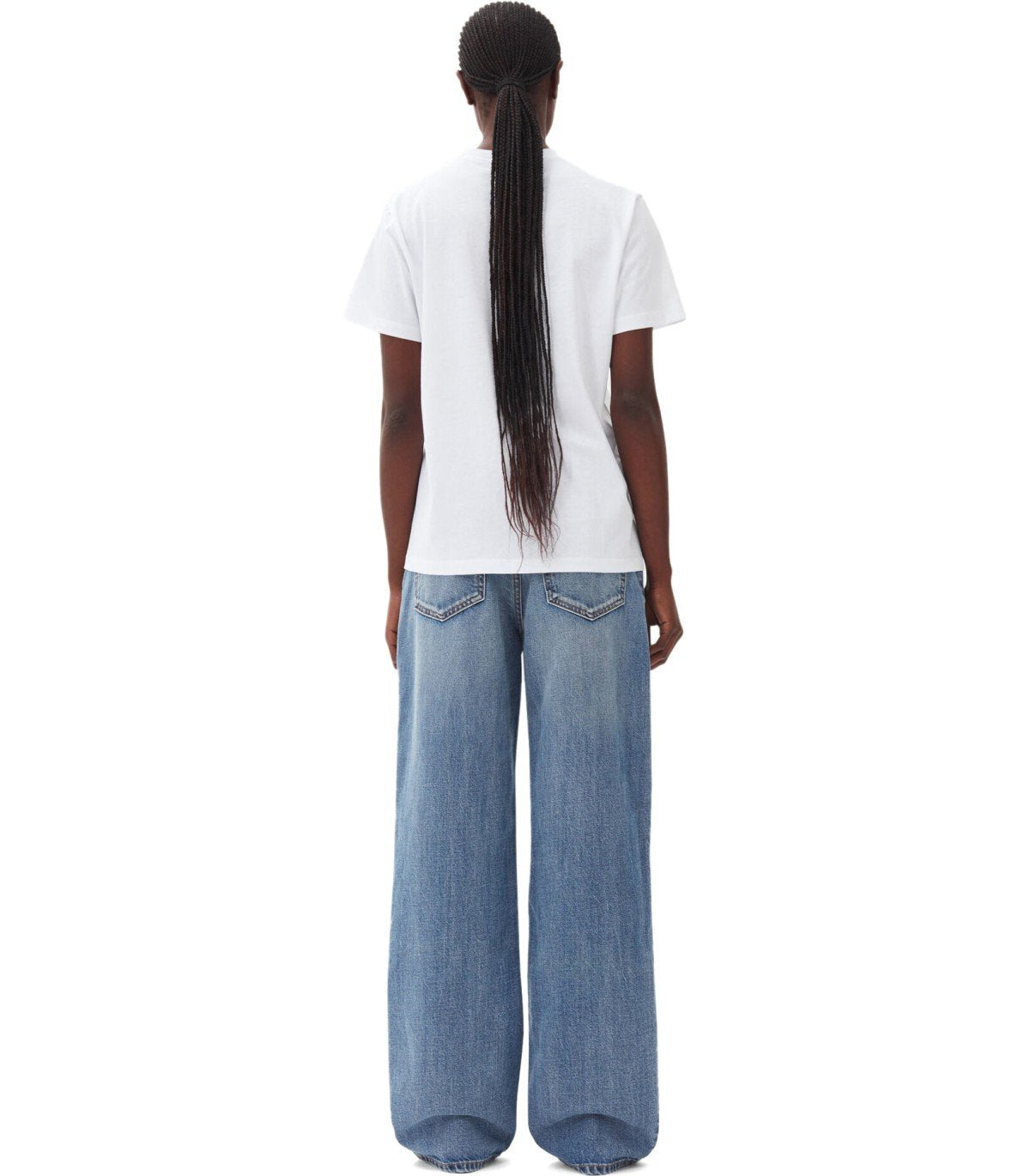 GANNI RELAXED CHERRY WHITE T-SHIRT