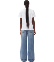 GANNI RELAXED CHERRY WHITE T-SHIRT