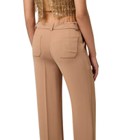 ELISABETTA FRANCHI CAMEL PALAZZO PANTS