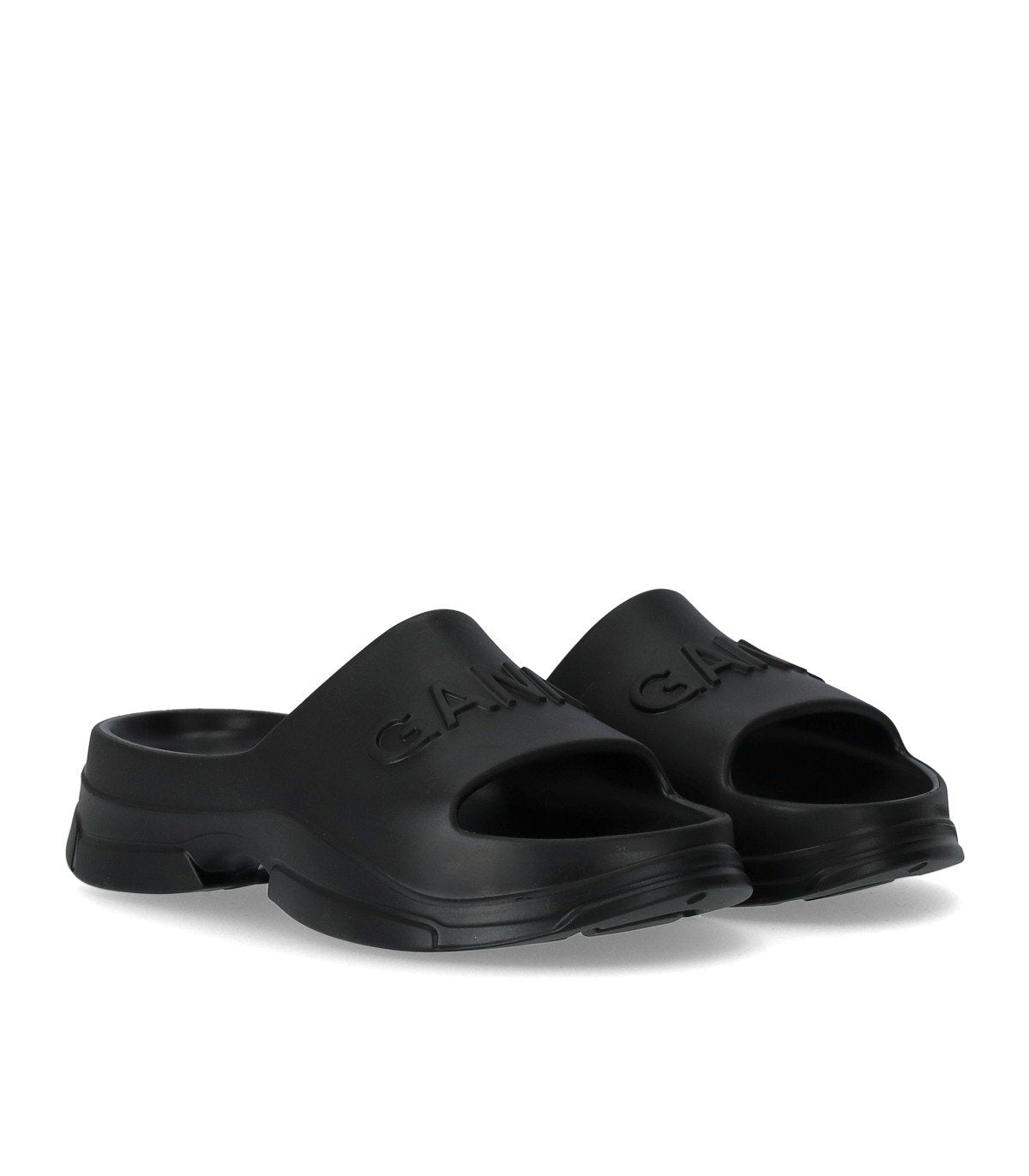 GANNI BLACK POOL SLIDE SANDAL