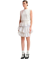 ESSENTIEL ANTWERP HUPAUL WHITE MINI SKIRT
