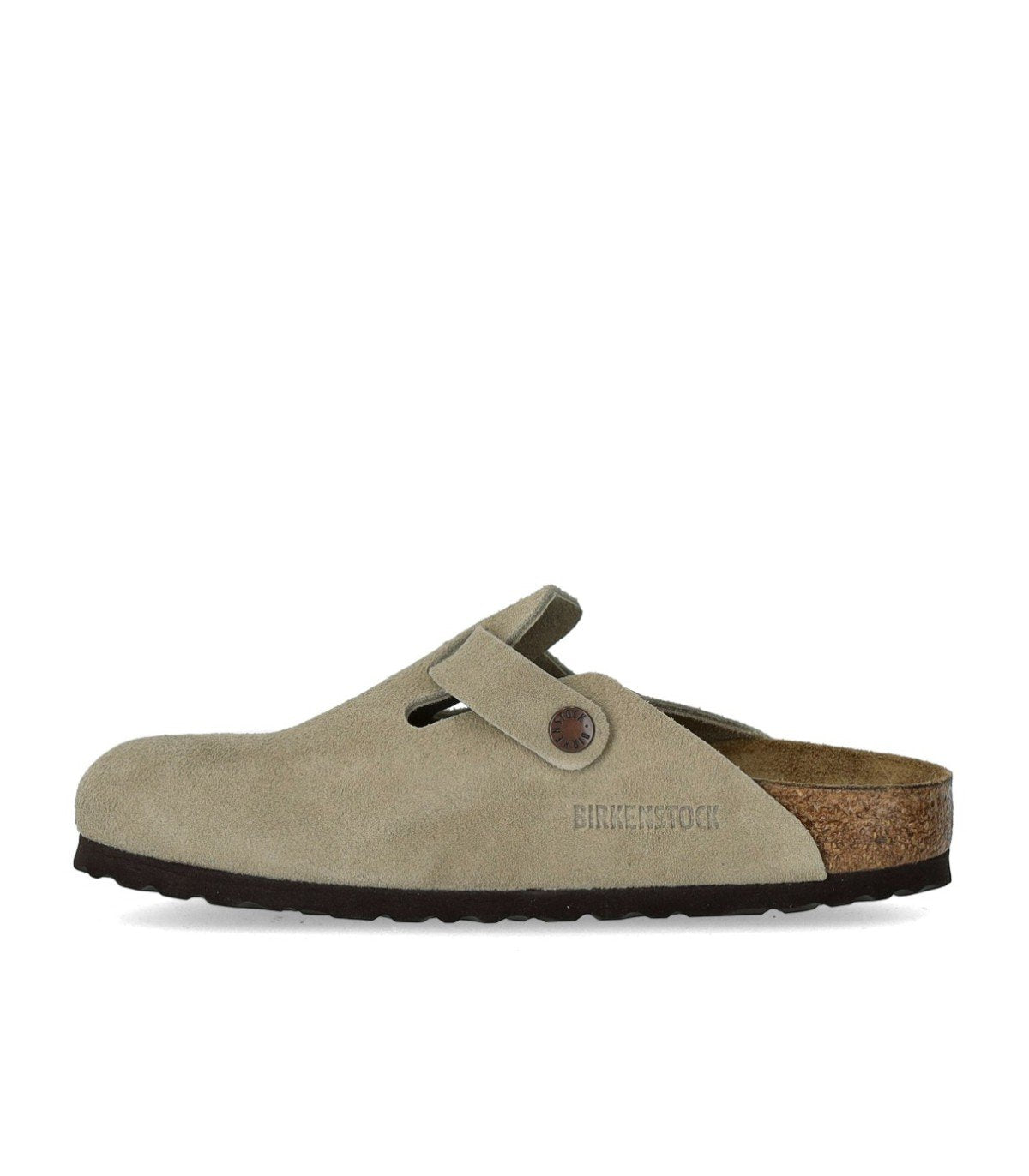 BIRKENSTOCK BOSTON SUEDE TAUPE CLOG