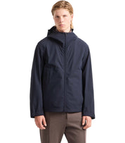 EMPORIO ARMANI TRAVEL ESSENTIAL NAVY BLUE HOODED JACKET
