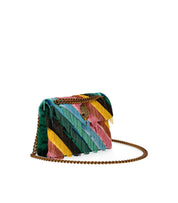 KURT GEIGER MINI KENSINGTON FRINGES MULTICOLORED CROSSBODY BAG