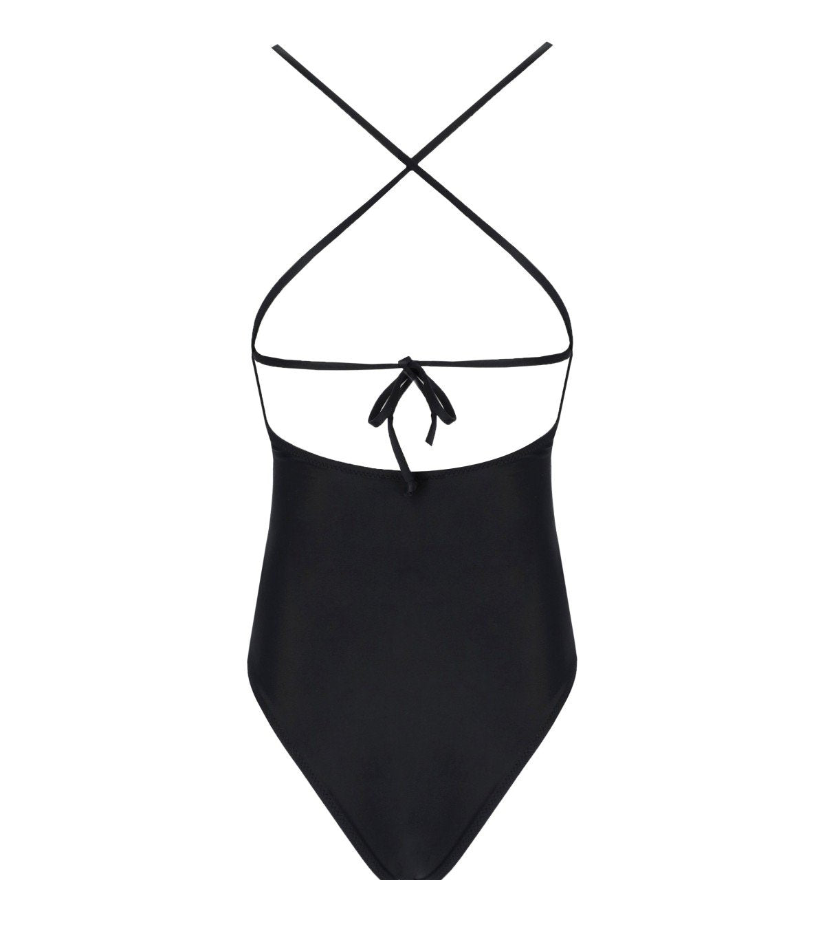 GANNI BLACK SWIMSUIT WITH LOGO
