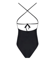 GANNI BLACK SWIMSUIT WITH LOGO