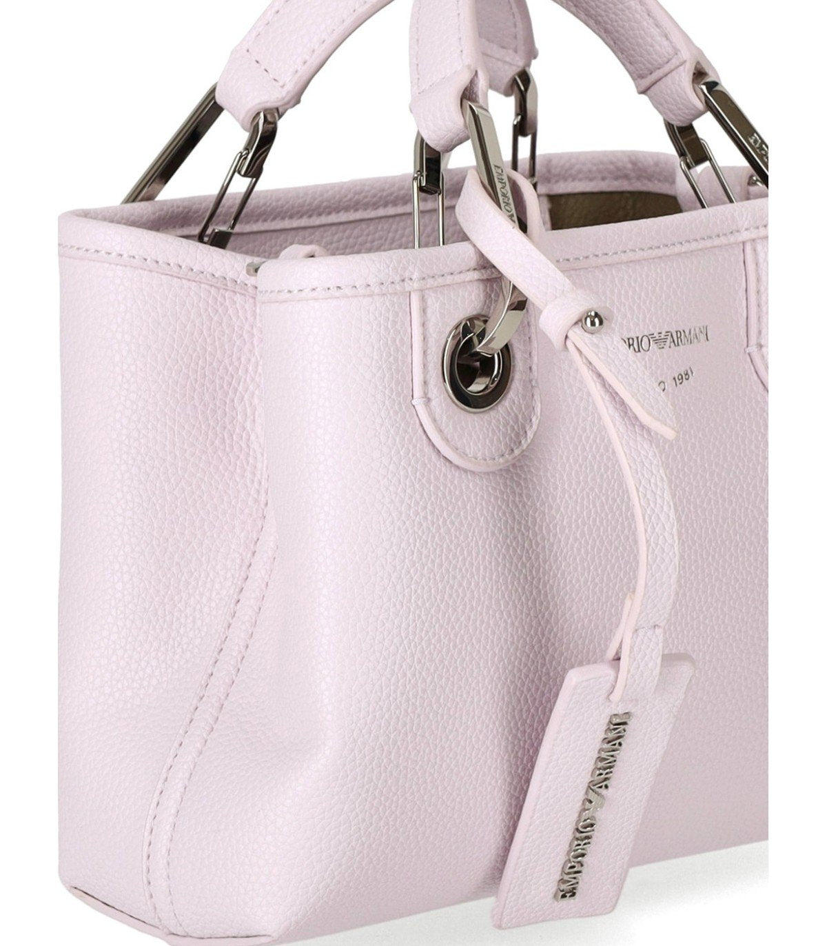 EMPORIO ARMANI MYEA BABY PINK TERRA MINI SHOPPING BAG