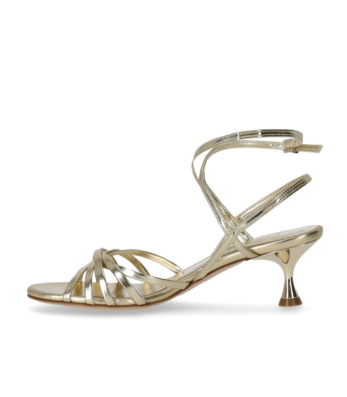 SANDALO CON TACCO MAMY PLATINO NCUB