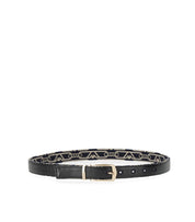 EMPORIO ARMANI MONOGRAM BLUE ECRU REVERSIBLE BELT