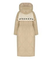 PIUMINO REVERSIBILE CON CAPPUCCIO NOVAK BEIGE MAX MARA WEEKEND