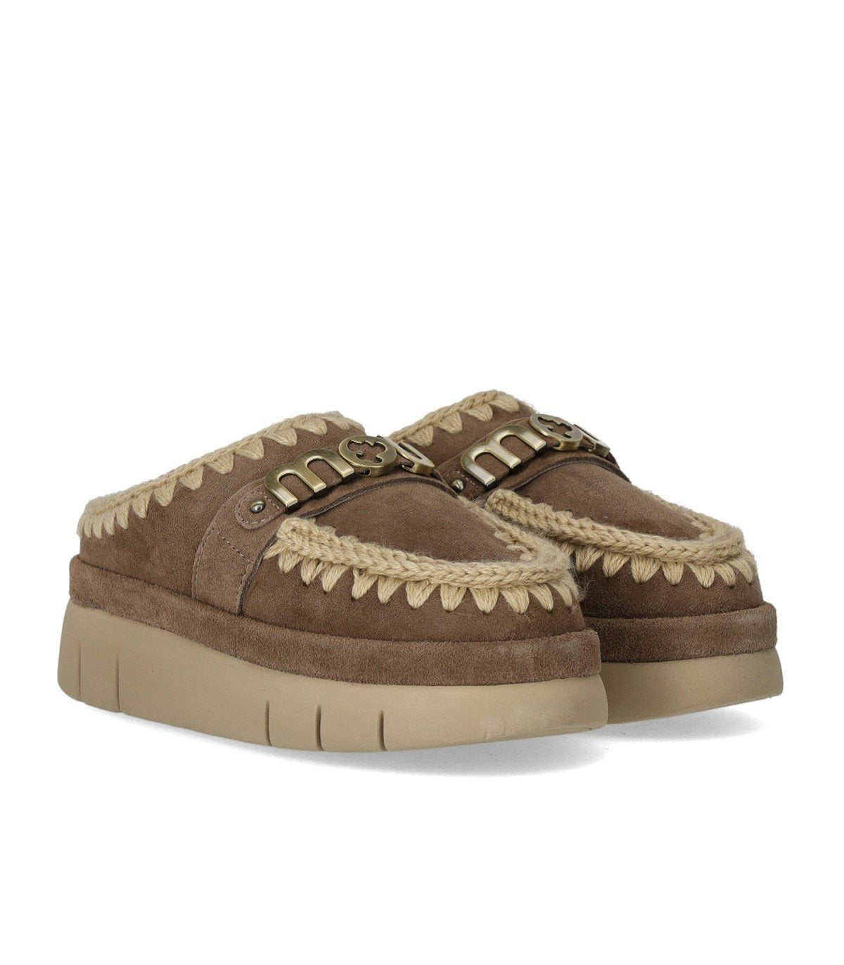 MOU BOUNCE WELT SUEDE ELEPHANT GREY CLOG