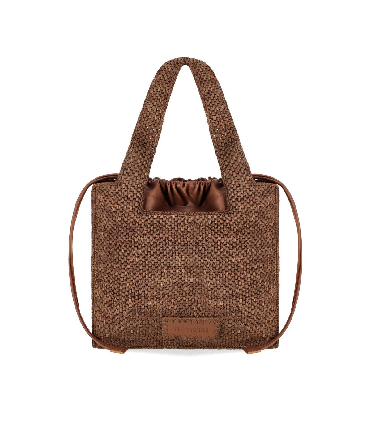 THEMOIRè MOREA MEDIUM RAFFIA WOOD SHOPPING BAG