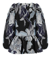 STINE GOYA JENNY BLACK AND BLUE BLOUSE