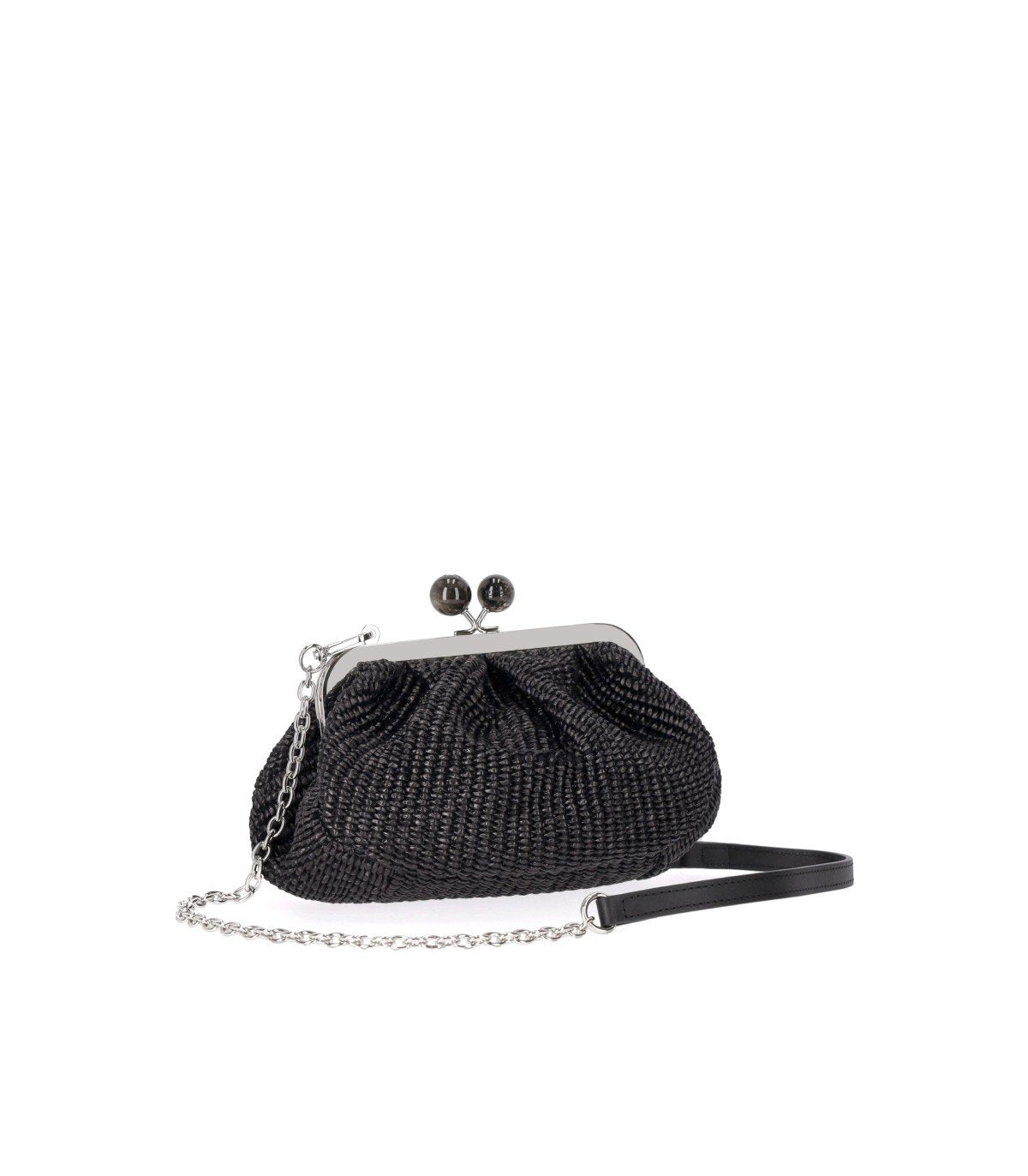 MAX MARA WEEKEND PASTICCINO PALMAS SMALL BLACK CLUTCH BAG