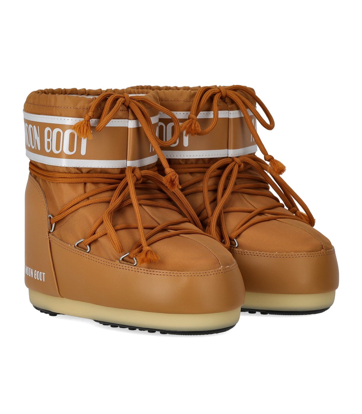 MOON BOOT ICON LOW NYLON COGNAC SNOW BOOT