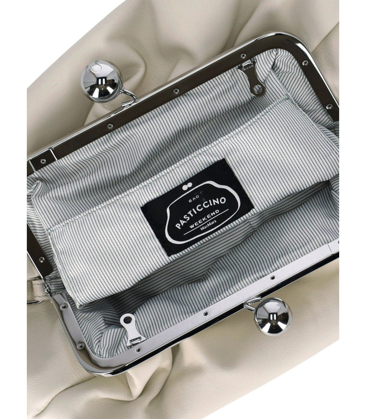 MAX MARA WEEKEND PASTICCINO CUBICO MEDIUM IVORY CLUTCH BAG