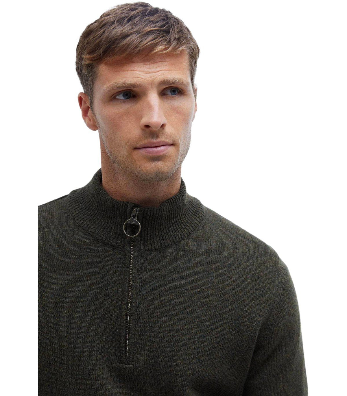 PULL HOLDEN ZIP VERT OLIVE BARBOUR