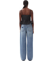 TOP IN SATIN NERO GANNI