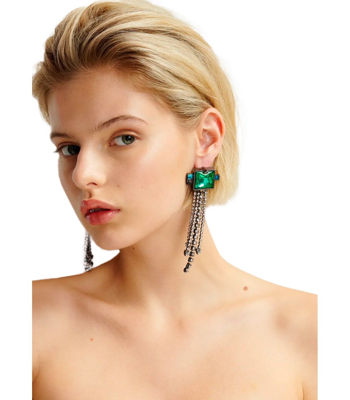 ESSENTIEL ANTWERP HONATA GREEN EARRINGS