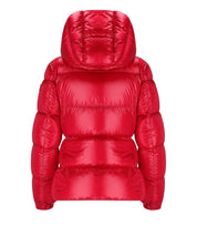 ADD SHINY CORTINA RED HOODED DOWN JACKET